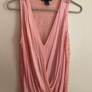 ORANGE LACED BACK TOP